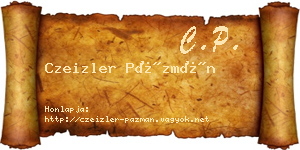 Czeizler Pázmán névjegykártya